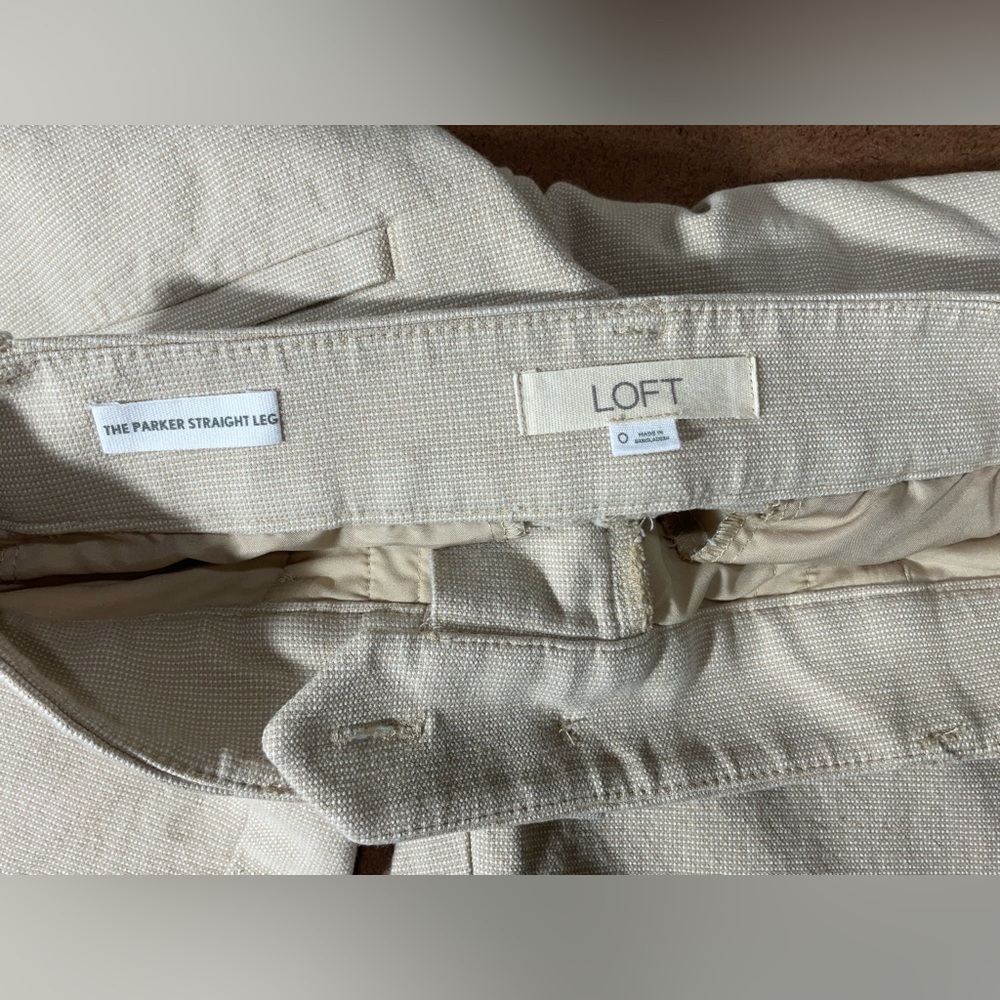 Parker Women's Cream Straight Leg Pants - Picture 5 of 9